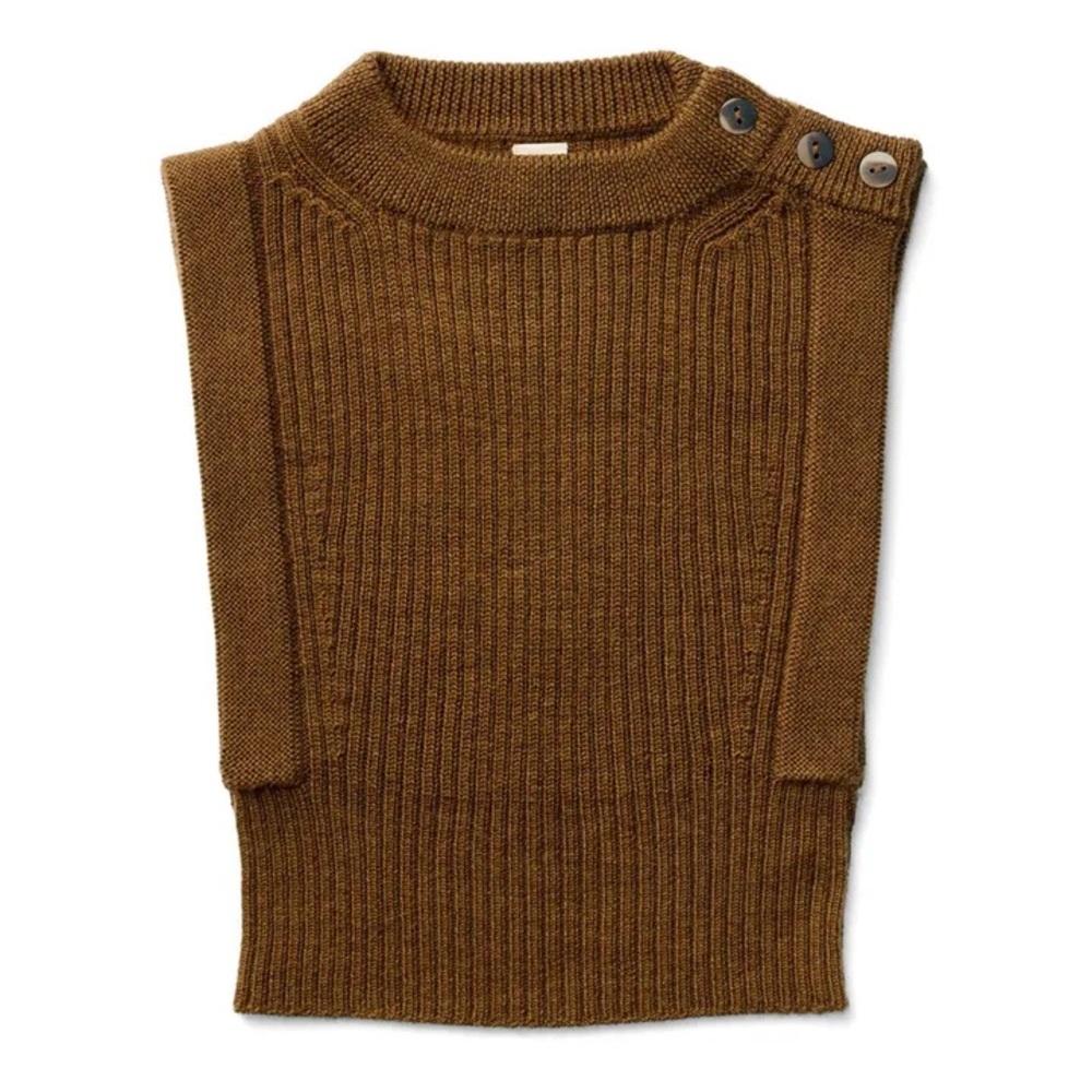 Soor Ploom Women’s Everdine Merino Wool Sleeveless Sweater Vest in Herb - Small